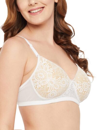 Clovia Women's Lace Padded Non-Wired Full Cup Multiway Bra (BR2332P18_White_34B) - Image 3