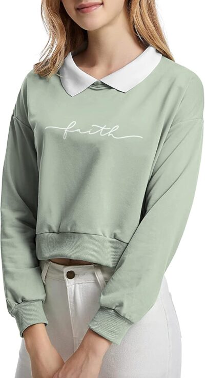 FUNKY MONKEY Girls and Womens Long Sleeve Dropshoulder Pullover Crop Tops and Hoodies. (Summer and Winterwear Both) - Image 3