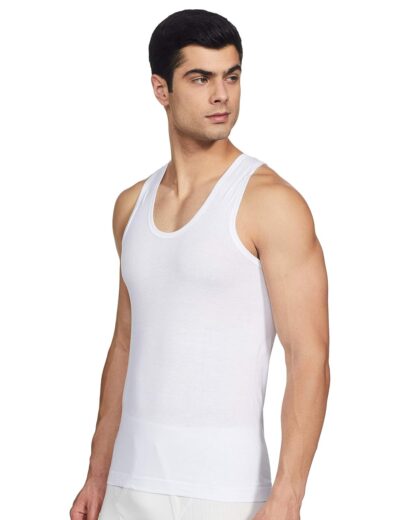 Rupa Jon Round Neck Sleeveless Vest for Men | 100% Cotton Fabric | Regular Fit | Anti-Bacterial | Pack of 3 - Image 4