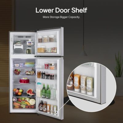 LG 343 L 3 Star Frost-Free Smart Inverter Double Door Refrigerator (GL-S382SDSX, Dazzle Steel, Convertible with Express Freeze) - Image 13