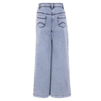 Cutecumber Girls Denim Solid Flared Blue Jeans. CC6506B-BLUE - Image 3