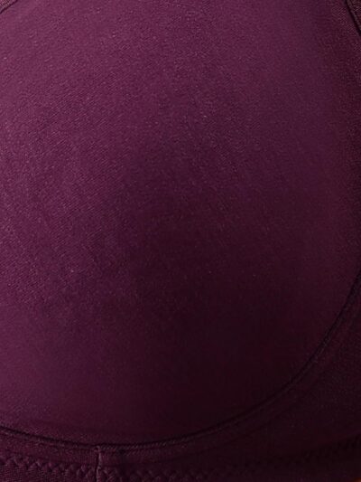 Clovia Women's Cotton Non-Padded Wirefree Full Coverage T-Shirt Bra in Purple - Image 6