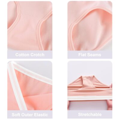 Teenage Girl's Innerwear Stretchable Cotton Underwear Hipster Briefs Big Girl's Panties Combo (Assorted Prints and Colours) - Image 5