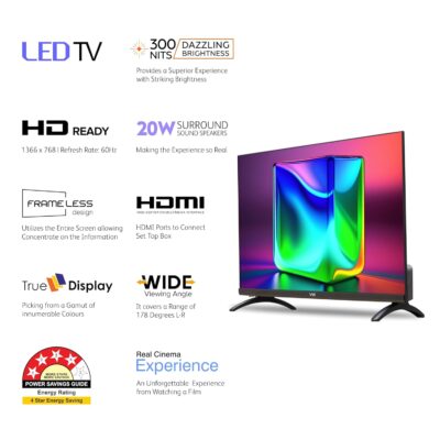 VW 60 cm (24 inches) Premium Series HD Ready LED TV VW24A (Black) - Image 2