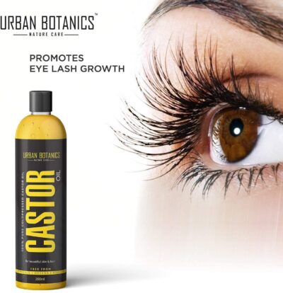 UrbanBotanics® Cold Pressed Castor Oil for Hair Growth, Skin Care, Moisturising Dry Skin, Nails, Eyelash - Virgin Grade - 200ml - Image 4