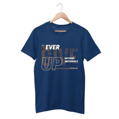 TeeSlix Unisex Cotton T-Shirt for Kids and Teenagers, Soft and Premium Fabric (Never Give Up) Round Neck T-Shirt for Boys and Girls with Unique Design and Comfort for Every Occasion - Image 5