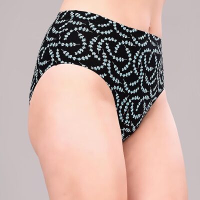 SOIE Women's High Waist Full Coverage Printed Stretch Cotton Hipster Panty (Pack of 3) - Image 4