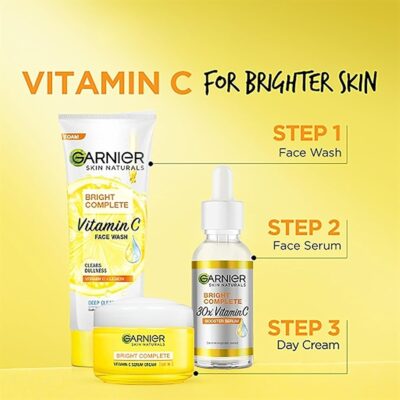 Garnier Skin Naturals, Facewash, Cleansing and Brightening, Bright Complete, 100 g - Image 5