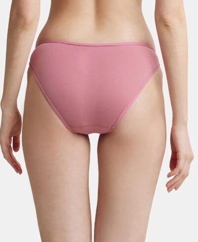 Jockey SS02 Women's Super Combed Cotton Elastane Stretch Low Waist Bikini with Concealed Waistband and Stay Fresh Treatment - Image 3