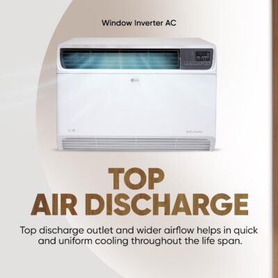 LG 1.5 Ton 3 Star DUAL Inverter Window AC (Copper, Convertible 4-in-1 cooling, 4 Way Air Swing, HD Filter, UW-Q18WUXA, White) - Image 9