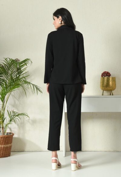 Jangid Fashion Women Solid Blazer Pant Set- Women's Casual Office Business 3-Piece Solid Suit, Single-Breastered Blazer Camisole and Pant Set. - Image 2