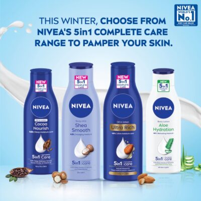 NIVEA Nourishing Body Milk 120ml Body Lotion with Deep Moisture Serum | 48 H Moisturization | With 2X Almond Oil | Smooth and Healthy Looking Skin |For Very Dry Skin - Image 4