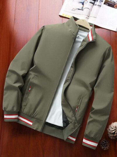 TAGAS Men's Regular Fit Zip-Up Casual Jacket for MENS || Bomber Jacket for Men || Latest Stylish Jacket For Men ||Men's Regular Fit Zip-Up Casual jacket|| bomber jacket for men (MJ-9090) - Image 2