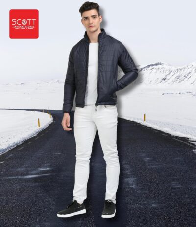 Scott International Winter Jacket for Men Bomber Jacket Mens Nylon Quilted standard length Puffer Jacket Full Sleeve Mens Jacket Monsoon Jackets for Men - Image 8