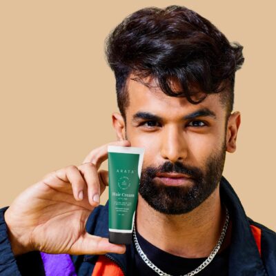 Arata Styling Hair Cream | For All Hair Types |Reduces Frizz & Tames Flyaways | Adds Soft Hold and Control to Short Hair | No Sulphate,Paraben,Silicone | 50ml - Image 8
