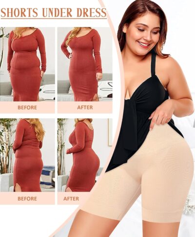HSR Shapewear Shorts Tummy Control Shapewear Invisible Shaping Shorts High Waisted Body Shaper Shorts Under Dress (Fits Waist : 30 to 39 Inch) - Image 3