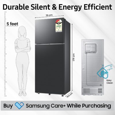 Samsung 419 L, 3 Star, Convertible 5-in-1, Digital Inverter, Frost Free Double Door, Bespoke AI WiFi Enabled Refrigerator (RT45DG6A4DB1HL, Black Matte) - Image 5