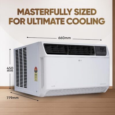 LG 1.5 Ton 3 Star DUAL Inverter Window AC (Copper, Convertible 4-in-1 cooling, 4 Way Air Swing, HD Filter, UW-Q18WUXA, White) - Image 5