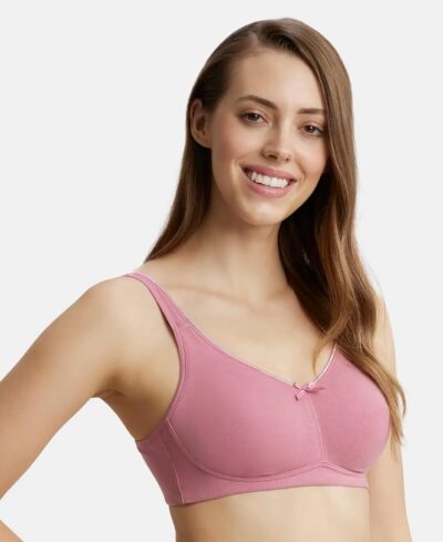 Jockey FE41 Everyday Bra | Wirefree | Non Padded | Full Coverage | Concealed Shaper Panel | Super Combed Cotton Elastane Fabric - Image 2