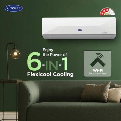 Carrier 1 Ton 3 Star Wi-Fi Smart Flexicool Inverter Split AC (Copper, Convertible 6-in-1 Cooling,Smart Energy Display,HD & PM 2.5 Filter, ESTER EDGE FXi (Wi-Fi), CAI12EE3R35W0,White) - Image 2