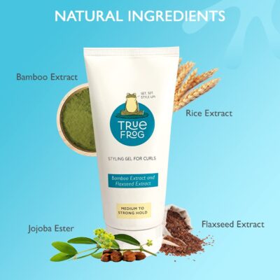 TRue FRoG Styling Gel for Curls for Curly Wavy Hair with Bamboo Extract and Jojoba Ester, Frizz Control, Silicone free, Phthalate free & Paraben free - 150ml - Image 6