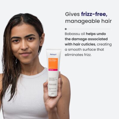 RE' EQUIL Anti Frizz & Smoothening Aloe Vera Conditioner With Babassu Oil | Tames Frizz & Hydrates Dry Hair | Protein & Silicone Free | All Hair Types | 150 Ml,1 Count - Image 4