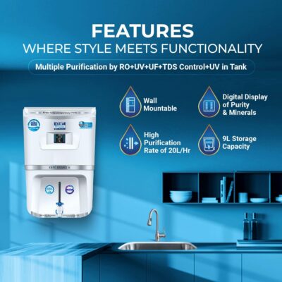 KENT Grand Star RO Water Purifier | 4 Years Free Service | ISI Marked | Multiple Purification Process | RO + UV + UF + TDS Control + UV LED Tank | 9L Tank | Zero Water Wastage | Digital Display - Image 6