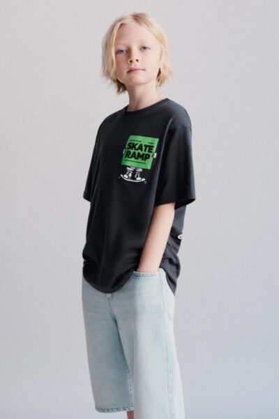 Alan Jones Clothing Boys Graphic Print Relaxed Fit Cotton T-Shirt - Image 5