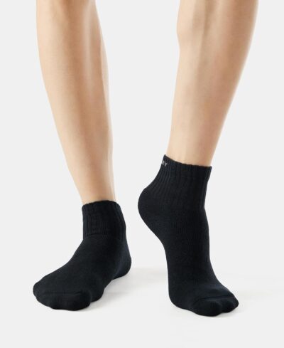Jockey 7036 Men's Compact Cotton Terry Ankle Length Socks With Stay Fresh Treatment (Pack of 3) - Image 4