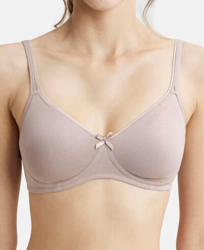 Jockey 1722 Women's Wirefree Non Padded Super Combed Cotton Elastane Stretch Medium Coverage Everyday Bra with Concealed Shaper Panel and Adjustable Straps - Image 7