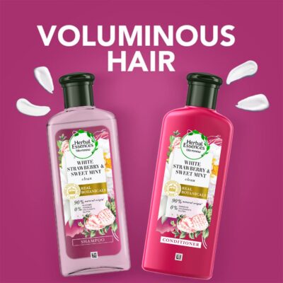 Herbal Essences White Strawberry & Sweet Mint CONDITIONER- For Cleansing and Volume - No Paraben, No Colorants, 240 ML - Image 3