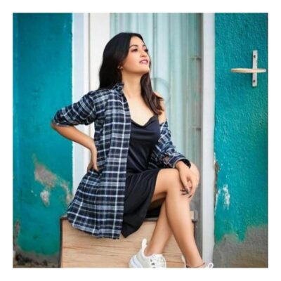 ROYALICA Women Black and White Colour Collared Checked Shirt with Heavy Black Inner - Image 5