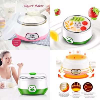 Yogurt Maker Machine, Stainless Steel Inner Container Electric Yogurt Maker, Yogurt Maker for Home Kitchen Plastic and Stainless Steel 1 Liter Atomatic Yogurt Maker Lid Kitchen Appliance - Image 5