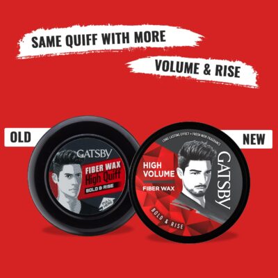 Gatsby Styling Fiber Hair Wax - Bold & Rise 75gm | High Volume, Natural Finish, Strong Hold, Anytime Re-Stylable & Easy Wash Off | For High Quiff Hair Style | Hair Styling Wax for Men - Image 4
