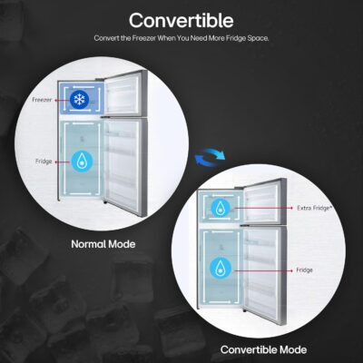 LG 272 L 3 Star Frost-Free Smart Inverter Compressor Double Door Refrigerator (GL-S312SPZX, Shiny Steel, Convertible & Multi Air Flow Cooling) - Image 8
