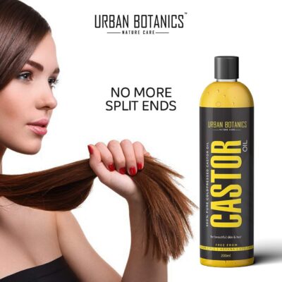 UrbanBotanics® Cold Pressed Castor Oil for Hair Growth, Skin Care, Moisturising Dry Skin, Nails, Eyelash - Virgin Grade - 200ml - Image 5