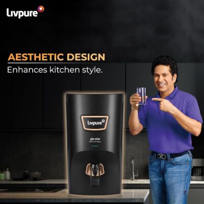 Livpure Glo Star Copper Water Purifier | Free Standard Installation | 8 Stage Advanced Purification | RO+UV+UF Copper | Mineraliser | In Tank UV Sterilisation | 7L Storage Capacity | Black - Image 2