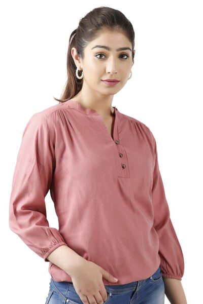 FAB STAR- LOOK GREAT FEEL GREAT. Women's Solid Rayon Regular Top | Stylish and Comfortable | Tops for Women | Tops for Women Stylish - Image 4