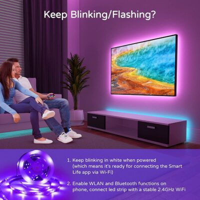 Gesto 300 Led USB Operated Smart LED Light Strips,Sound Activated Color Changing with Alexa and Google,Sync Music with Led Strip Lights for TV Backlight,Bedroom,Home Decor(16 Feet/5 Meter),Multicolor - Image 5