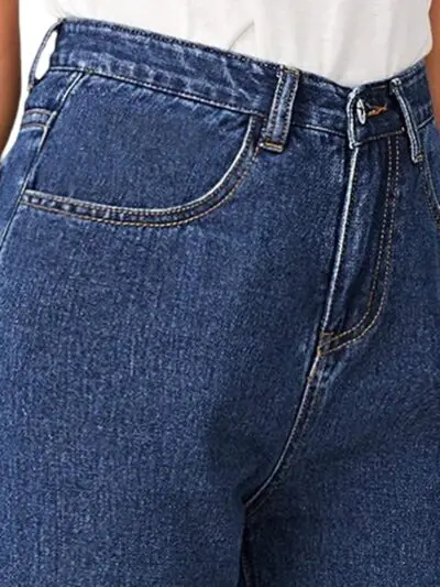 KOTTY Women's High Rise Cotton Lycra Relaxed Fit Ankle Length Jeans - Image 5