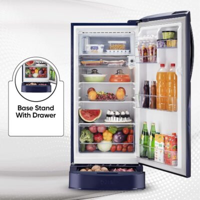 LG 201 L 5 Star Direct Cool Smart Inverter Compressor Single Door Refrigerator (GL-D211HBIZ, Blue ILAN, Fast Ice Making, Auto Smart Connect with Base Stand Drawer) - Image 8