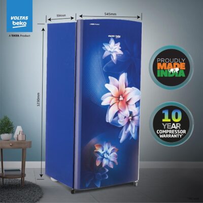 Voltas Beko, A Tata Product 183 L 2 Star Direct Cool Single Door Refrigerator (RDC215D/S0WBR0M0000GO, Stella Blue, With Fresh Box Technology and Chiller Zone) - Image 4