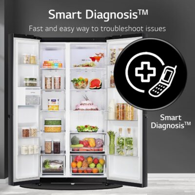 LG 655 L Frost Free Smart Inverter Double Door Side by Side Refrigerator (GL-B257HWBY, Western Black, Express Freezing | Multi Air-Flow) - Image 10