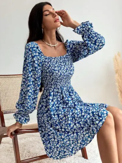 Sheetal Associates Women Casual Regular Sleeves Crepe Printed Fit and Flare Dress - Image 5