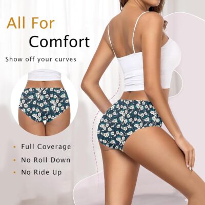 Pepperika Cotton Plus Size Underwear Regular Full Coverage Innerwear Panty Set for Women and Teenage Girls Hipster Brief for Daily Use Combo Pack (Assorted Prints and Colours) Multicolour - Image 6