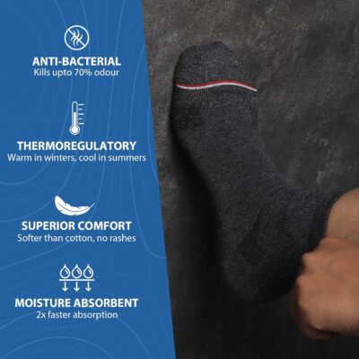 Fitness Mantra® 12 Pairs Sports Ankle Cotton Socks | Free Size| Breathable| Daily Use| Multicolor| 12 Pairs| - Image 8
