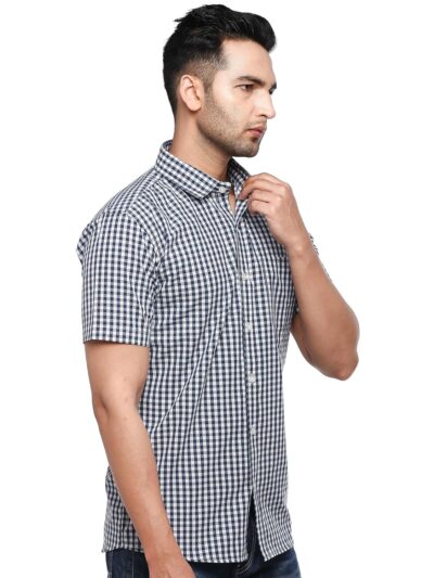 Twist99 Men's Cotton Regular Fit Shirts for Men Casual Half Sleeves Shirt for Teens|Checked Stylish Shirts for Mens Fashion Dress Ideal for Formal Work, Business - Image 4