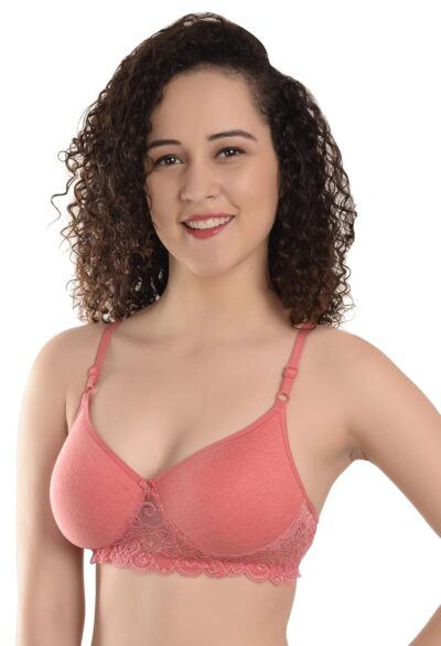 MiEstilo Women's Cotton Blend Lightly Padded Wirefree T-Bralette Bra Combo - Image 2