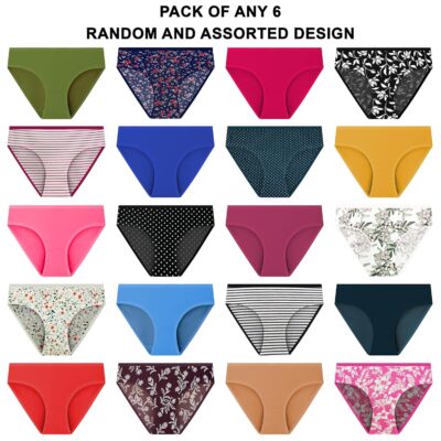 Pepperika Teenage Girl's Innerwear Stretchable Cotton Underwear Hipster Briefs Big Girl's Panties Combo (Prints and Colours May Vary) - Image 2