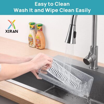 Xiran 6 Fridge Storage Boxes Fridge Organizer with Removable Drain Plate and Lid Stackable Fridge Storage Containers Plastic Freezer Storage Containers for Fish, Meat, Vegetables, Fruits(1500ML) - Image 3